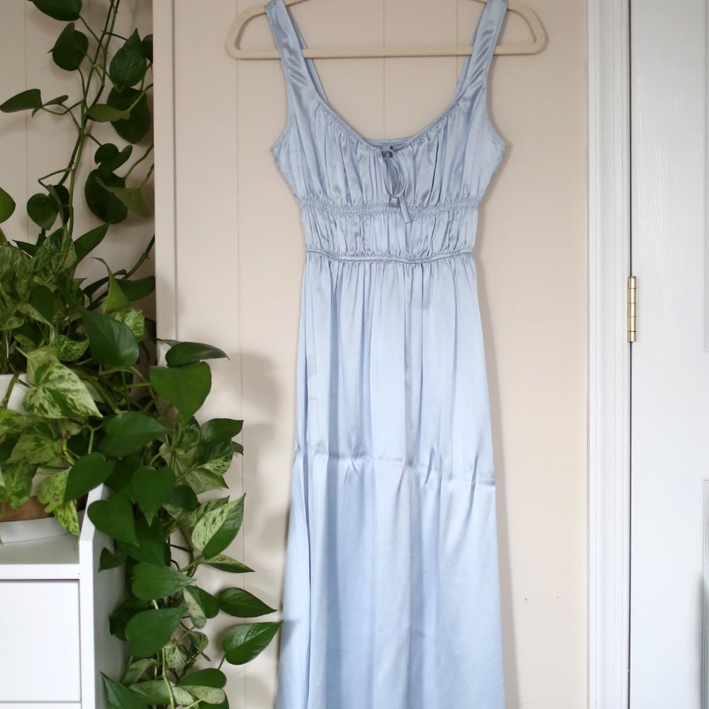Blue Reformation Silky Dress (size 0)